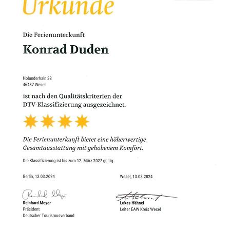 Ferienwohnung Konrad Duden Wesel  Esterno foto